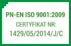 Certyfikat PN-EN ISO